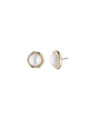 Faux Pearl Gold-Tone Stud Earrings - Anne Klein