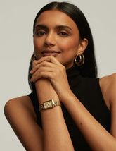 Gold-Tone Tubular Hoop Earrings - Anne Klein