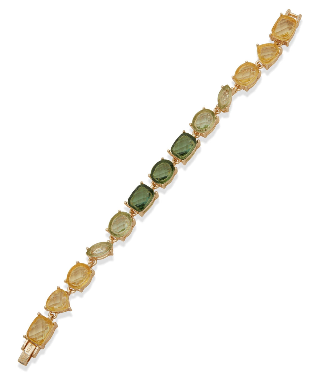 Stationed Stone Foldover Bracelet - Anne Klein