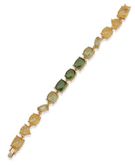Stationed Stone Foldover Bracelet - Anne Klein