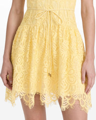 Puff Sleeve Seam Short Dress - Anne Klein DAFFODIL