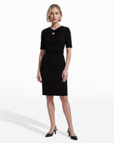 Long Sleeve Twist Front Dress - Anne Klein ANNE BLACK