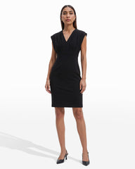 Pleated Bodice Sheath Dress - Anne Klein ANNE BLACK