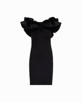 Ruffle Shoulder Sheath Dress - Anne Klein ANNE BLACK