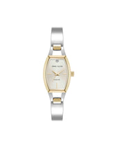 Cushion Case Bangle Watch with Diamond Accent - Anne Klein Silver-Tone/Gold-Tone