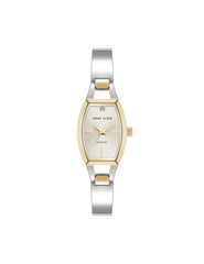 Cushion Case Bangle Watch with Diamond Accent - Anne Klein Silver-Tone/Gold-Tone