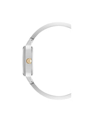 Cushion Case Bangle Watch with Diamond Accent - Anne Klein Silver-Tone/Gold-Tone