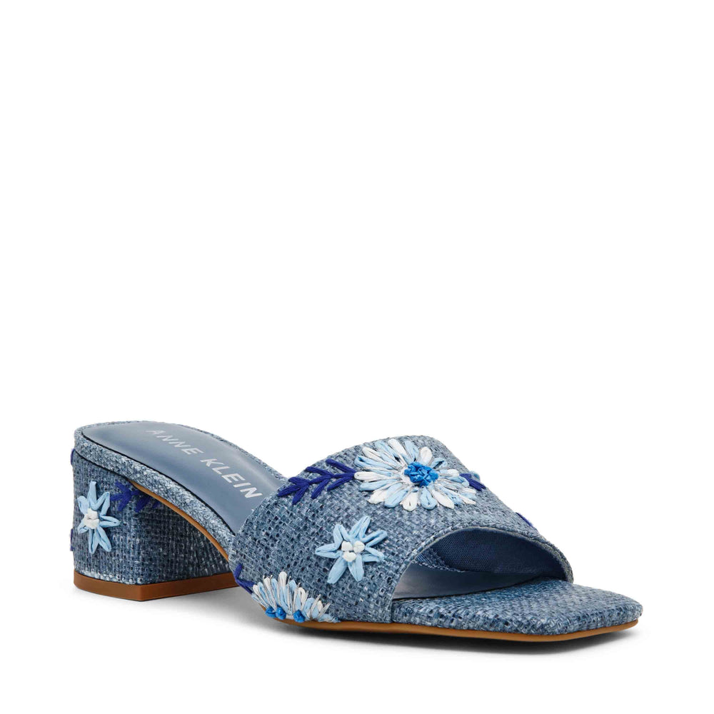 Dolls Sandal - Anne Klein Blue Raffia