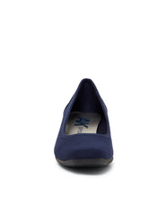 Wisher Wedges Navy - Anne Klein Navy Multi Fabric