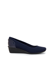 Wisher Wedges Navy - Anne Klein Navy Multi Fabric