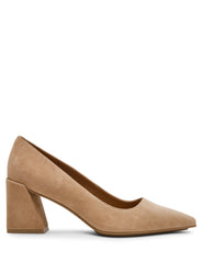 Relena Leather Pump in Sand Suede - Anne Klein Sand Suede