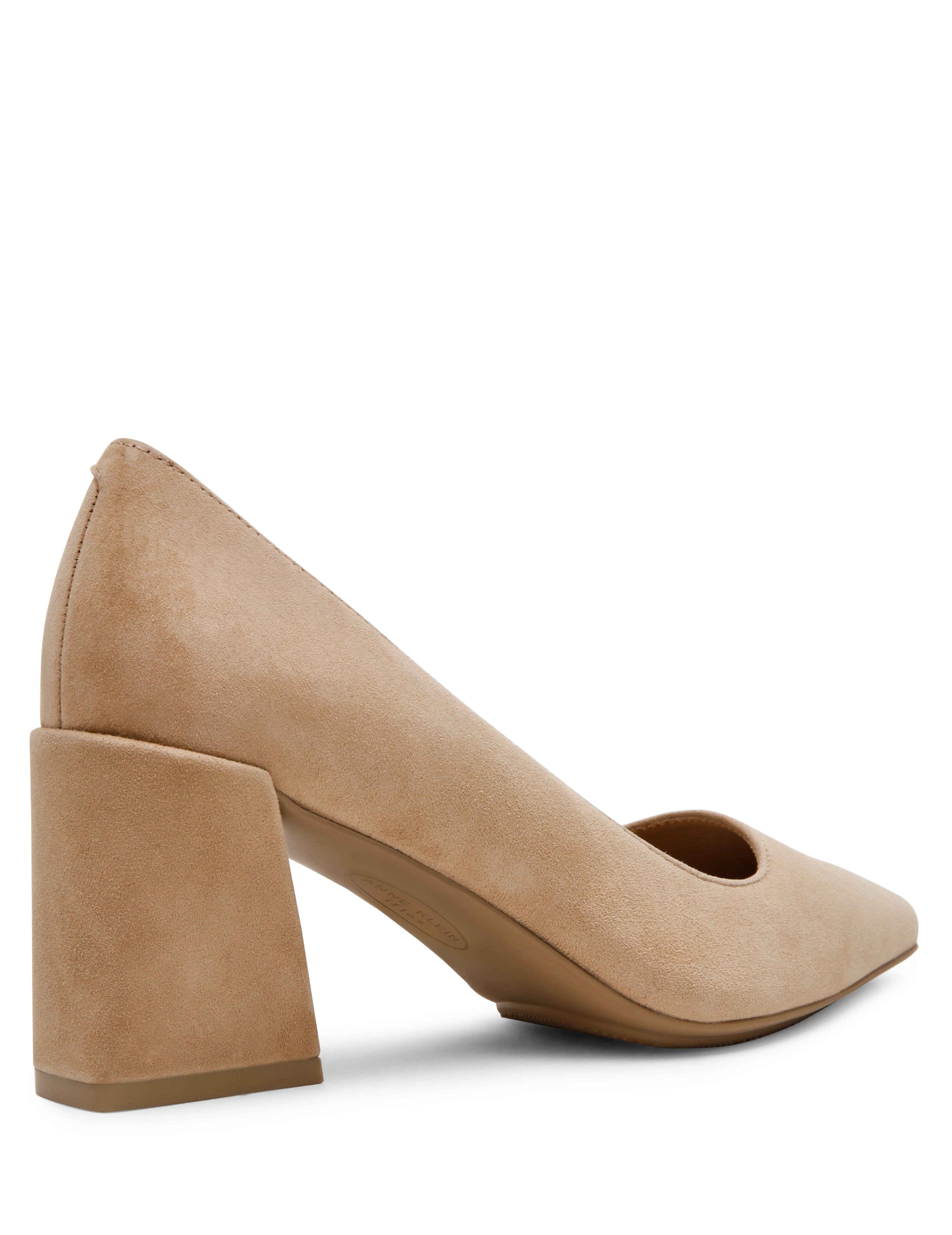 Relena Leather Pump in Sand Suede - Anne Klein Sand Suede