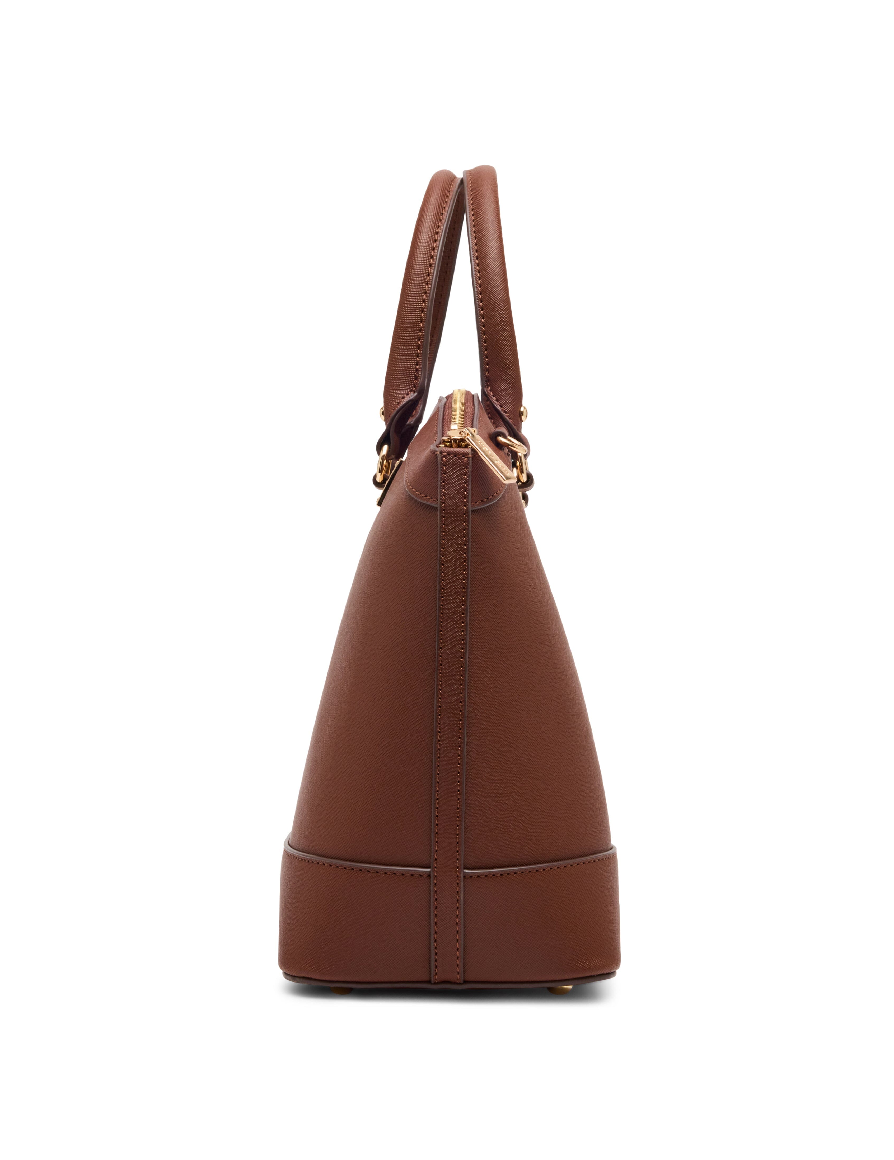 New Recruits Dome Satchel Bag - Anne Klein Walnut