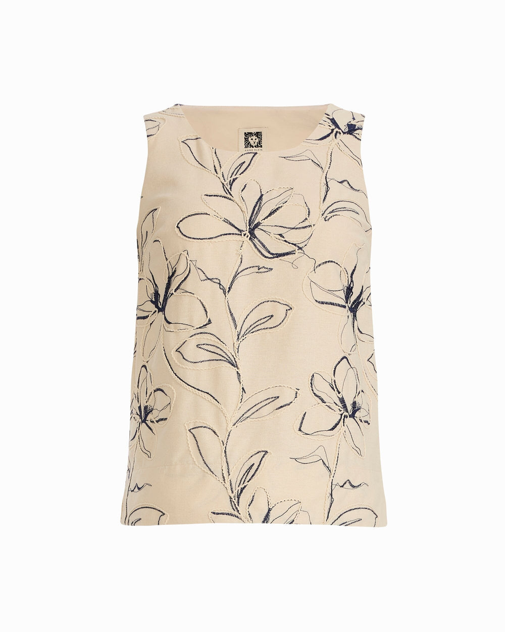 Shell Top with Tall Hem - Anne Klein NATURAL GRN MLT
