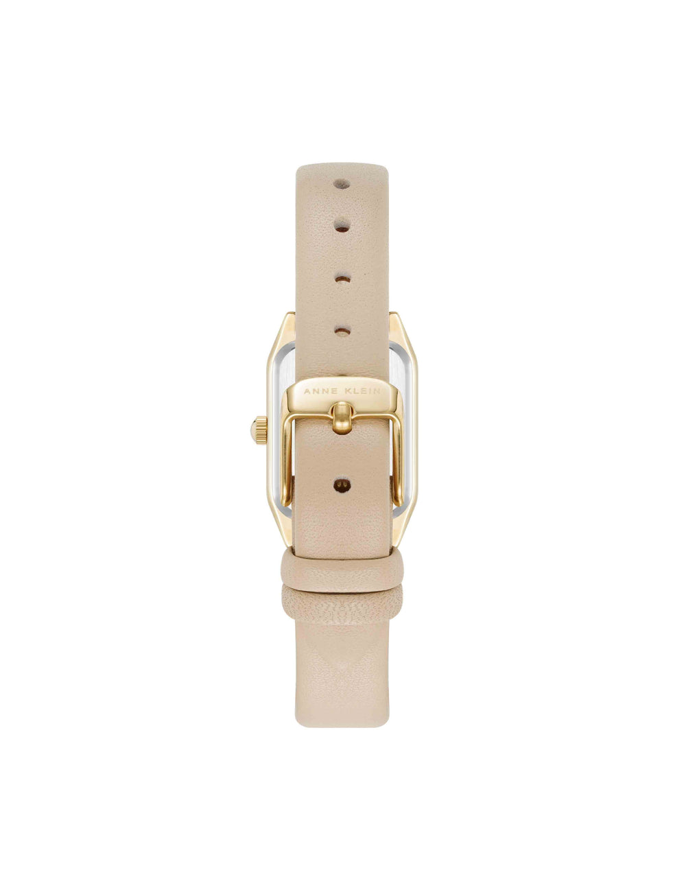 Octagonal Sustainable Leather Band Watch - Anne Klein Gold-Tone/Beige
