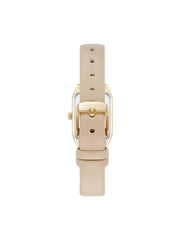 Octagonal Sustainable Leather Band Watch - Anne Klein Gold-Tone/Beige