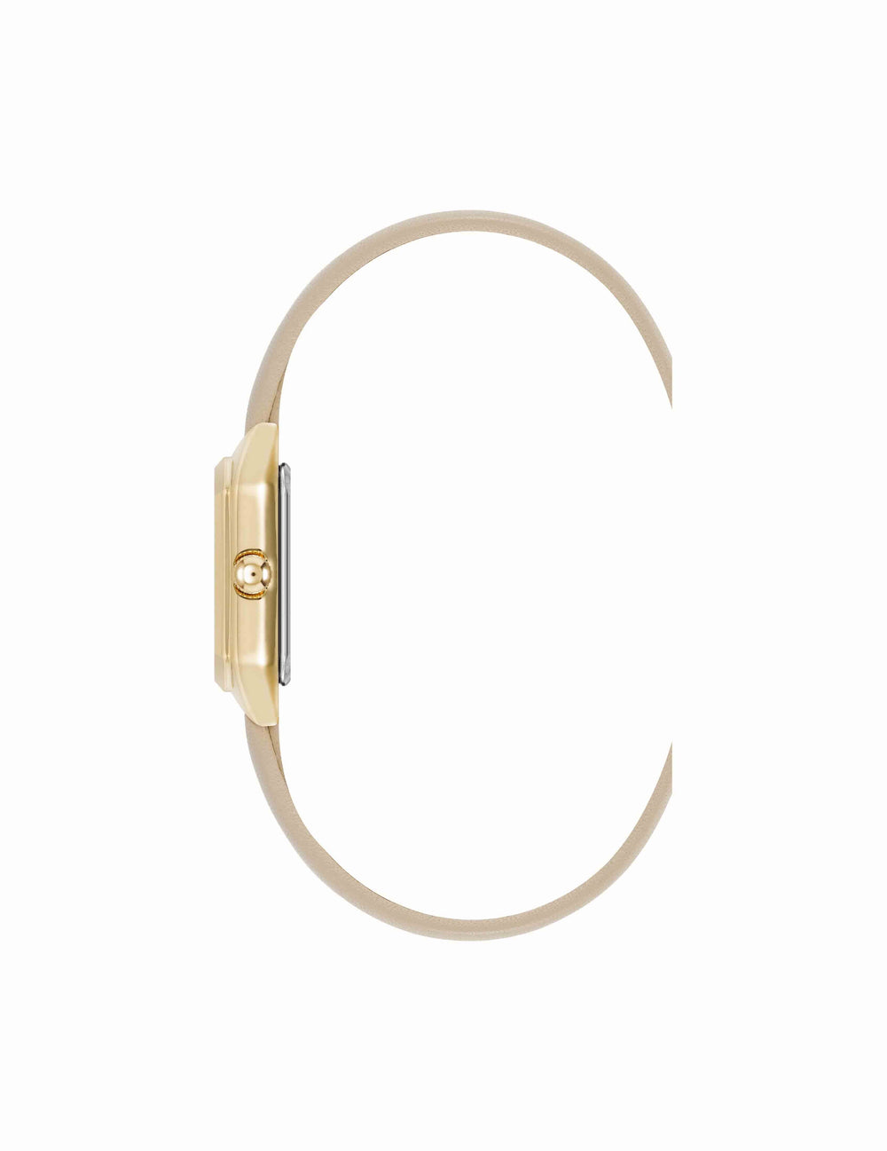 Octagonal Sustainable Leather Band Watch - Anne Klein Gold-Tone/Beige