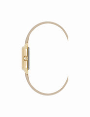 Octagonal Sustainable Leather Band Watch - Anne Klein Gold-Tone/Beige