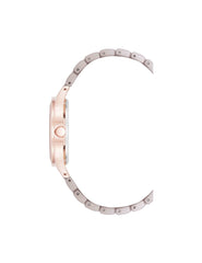 Ceramic Bracelet Floral Dial Watch - Anne Klein Taupe/Rose-Tone
