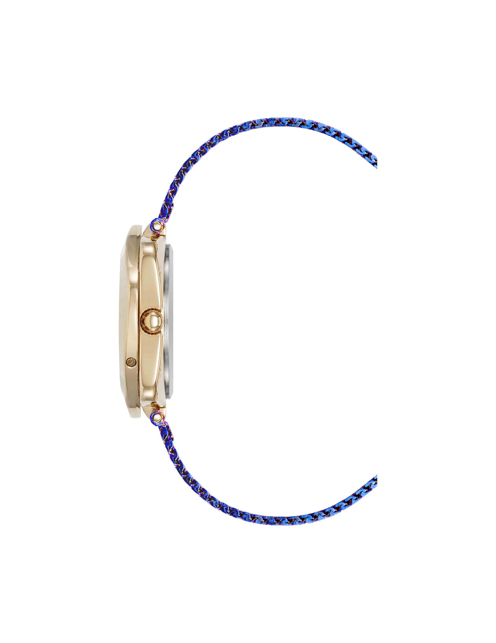 Elegant Hidden Crystal Watch - Anne Klein Iridescent Purple/Gold-Tone