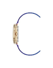Elegant Hidden Crystal Watch - Anne Klein Iridescent Purple/Gold-Tone
