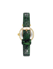 Sustainable Leather Strap Watch - Anne Klein Gold-Tone/Green