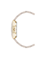 Octagonal Ceramic Diamond Dial Bracelet Watch - Anne Klein Taupe/Gold-Tone