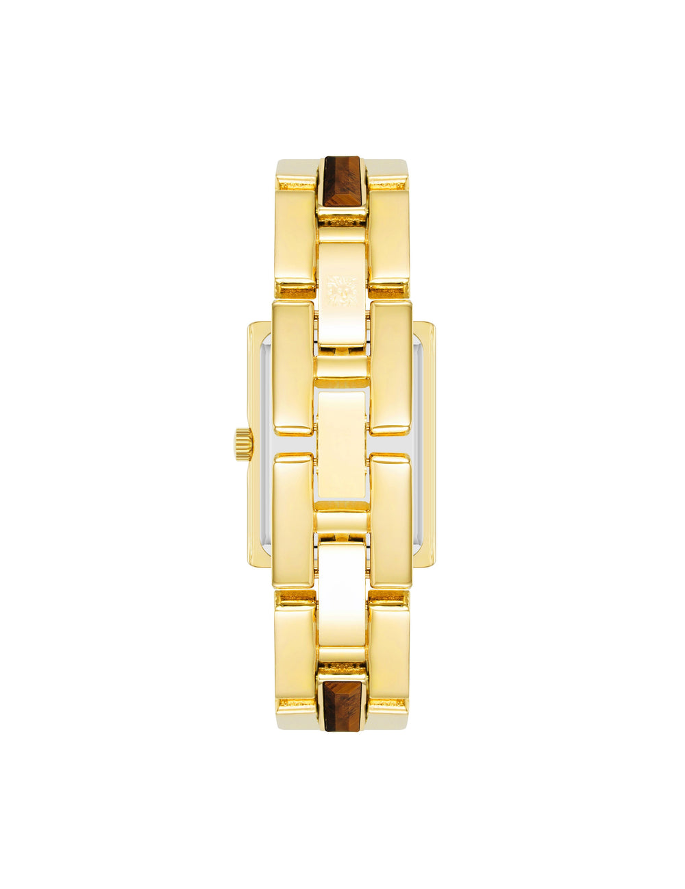 Gemstone Accented Bracelet Watch - Anne Klein Tiger's Eye/Gold