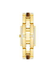 Gemstone Accented Bracelet Watch - Anne Klein Tiger's Eye/Gold