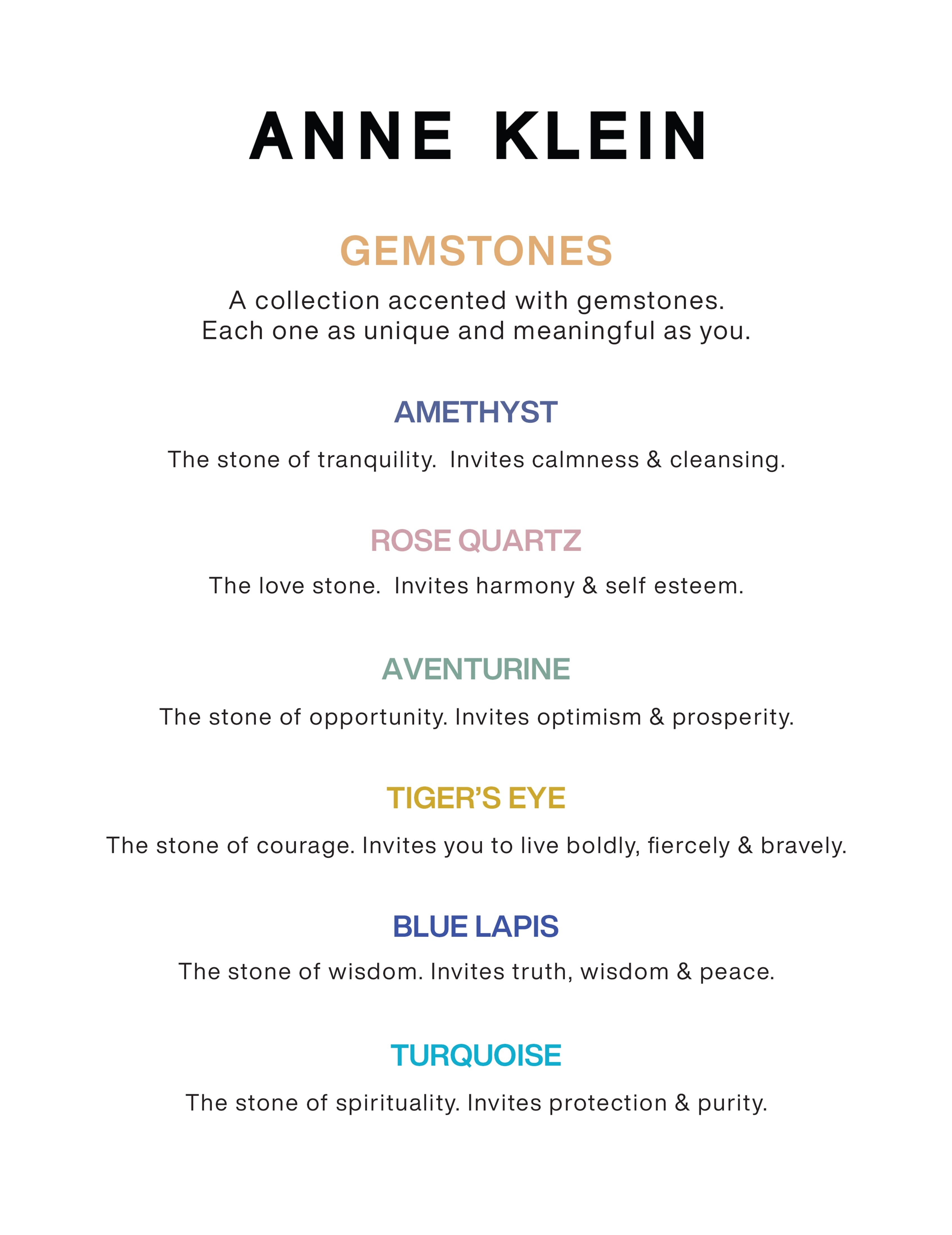 Gemstone Accented Bracelet Watch - Anne Klein Tiger's Eye/Gold