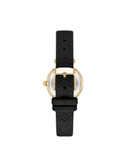 Sustainable Leather Strap Watch - Anne Klein Gold-Tone/Black