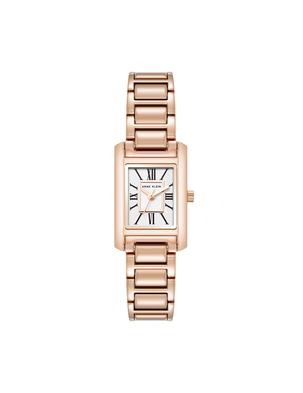 Rectangular Roman Numeral Watch - Anne Klein Rose-Tone