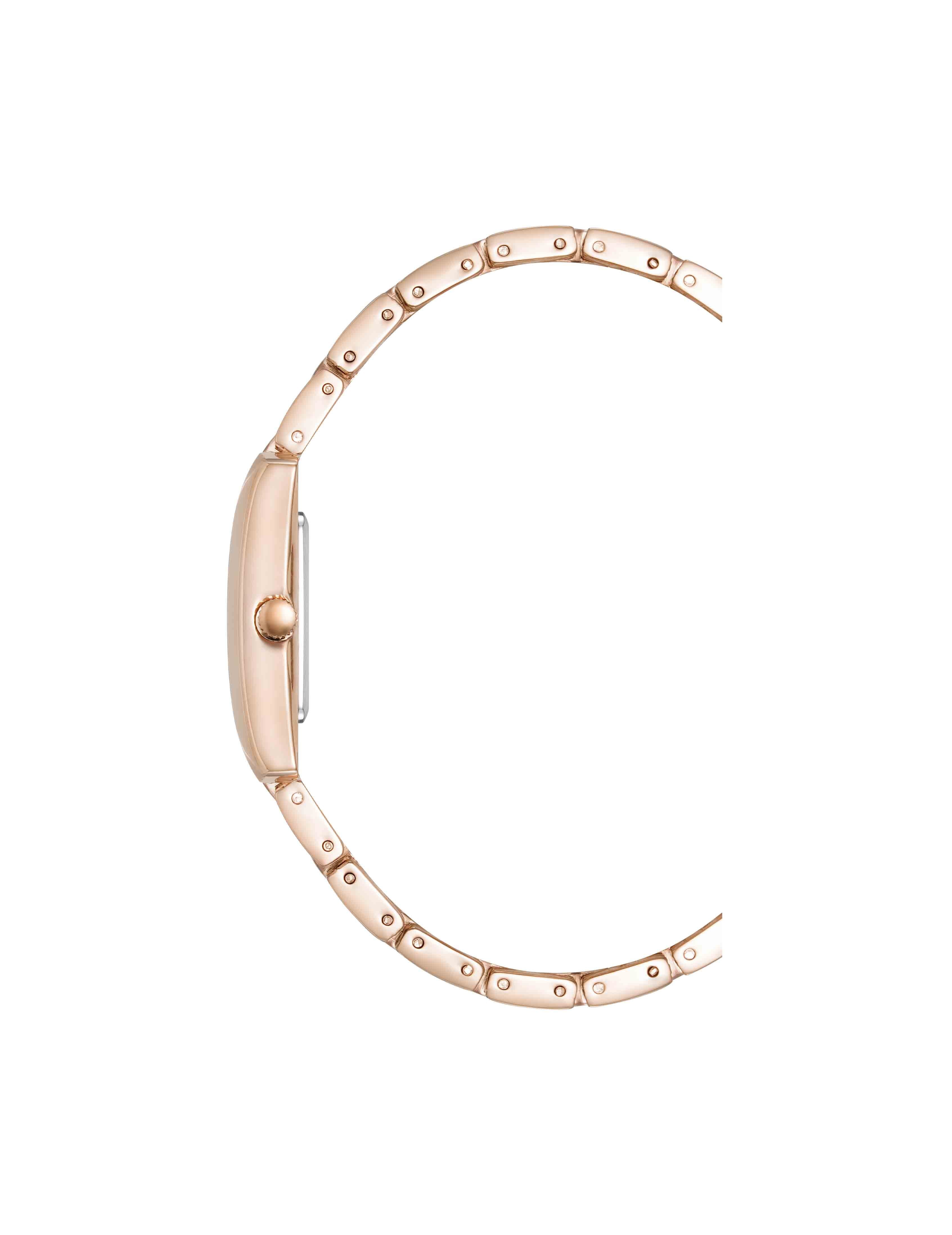 Rectangular Roman Numeral Watch - Anne Klein Rose-Tone