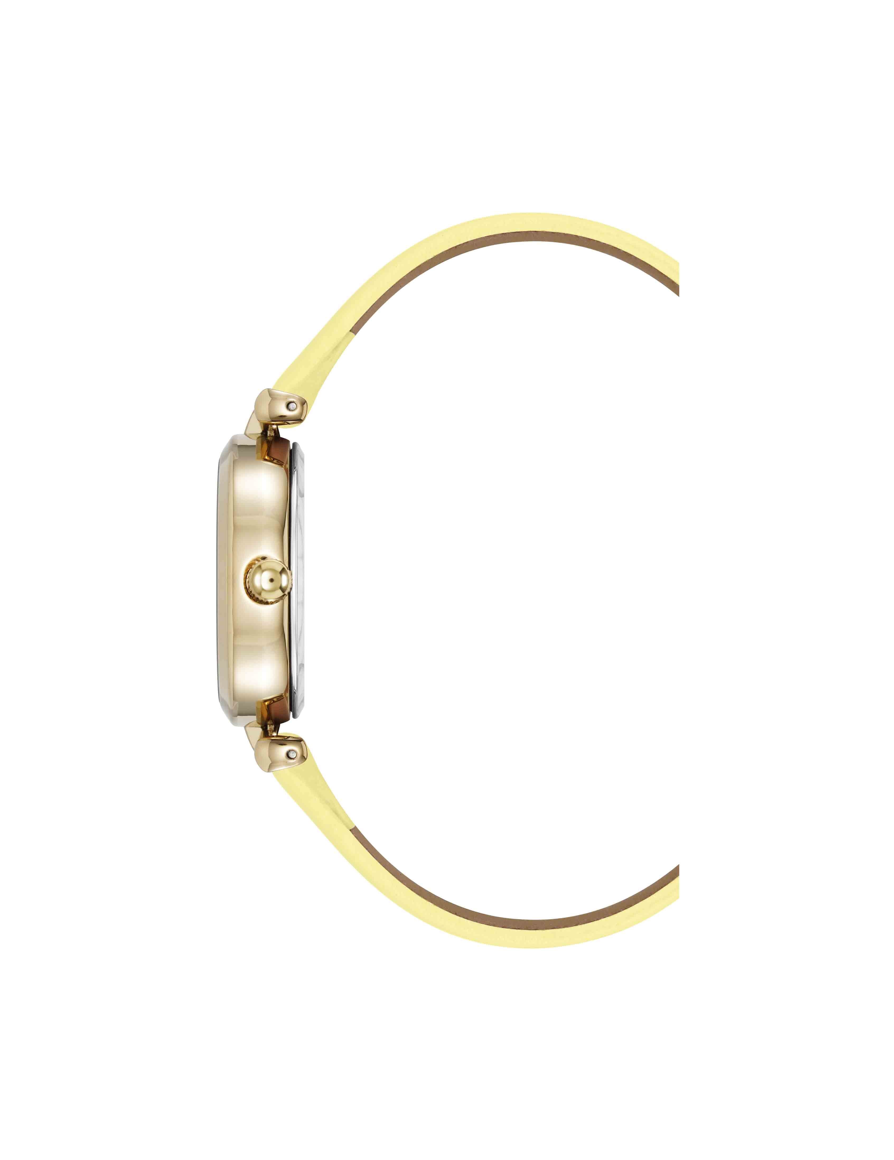 Oval Case Leather Watch - Anne Klein Yellow/Gold-Tone