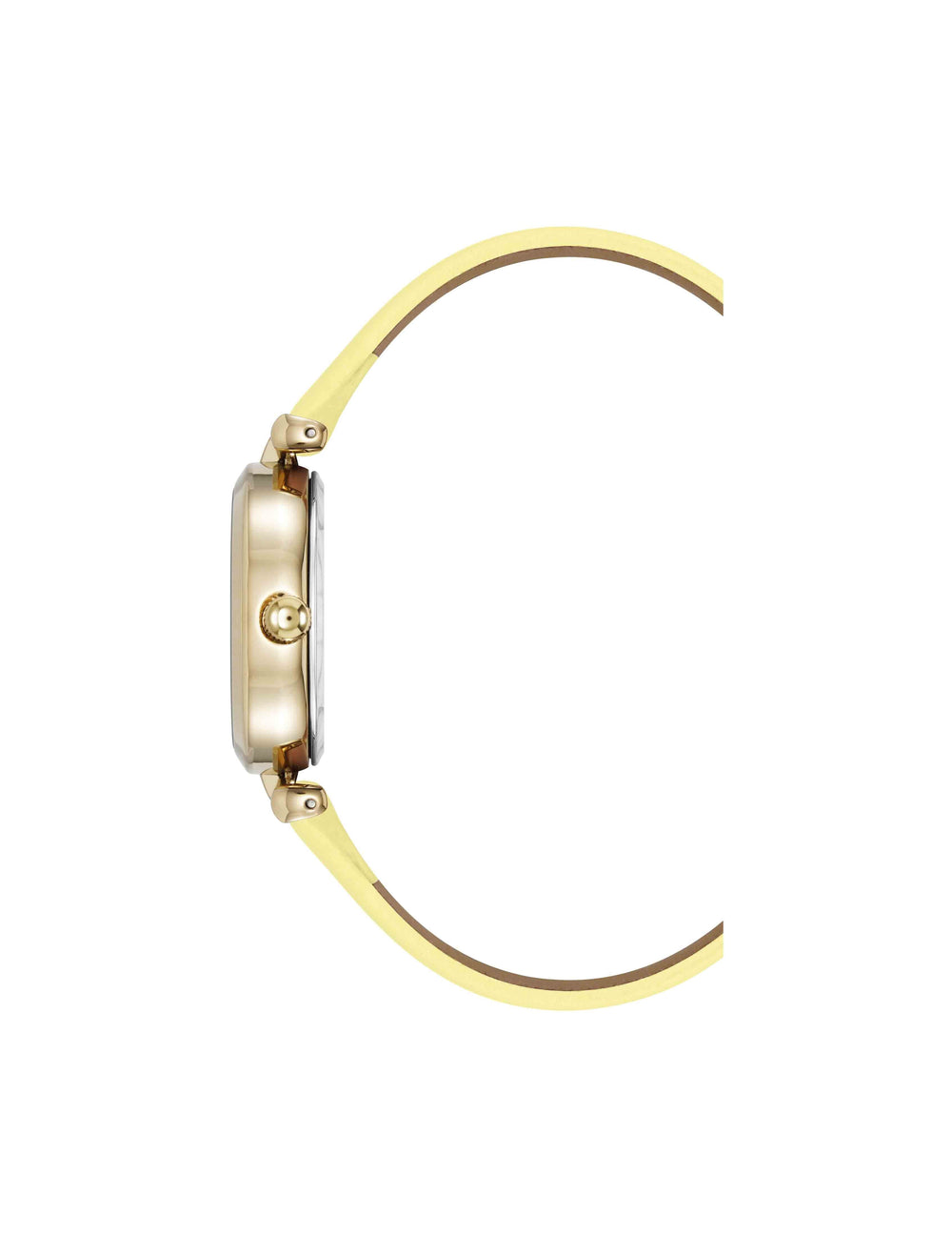 Oval Case Leather Watch - Anne Klein Yellow/Gold-Tone
