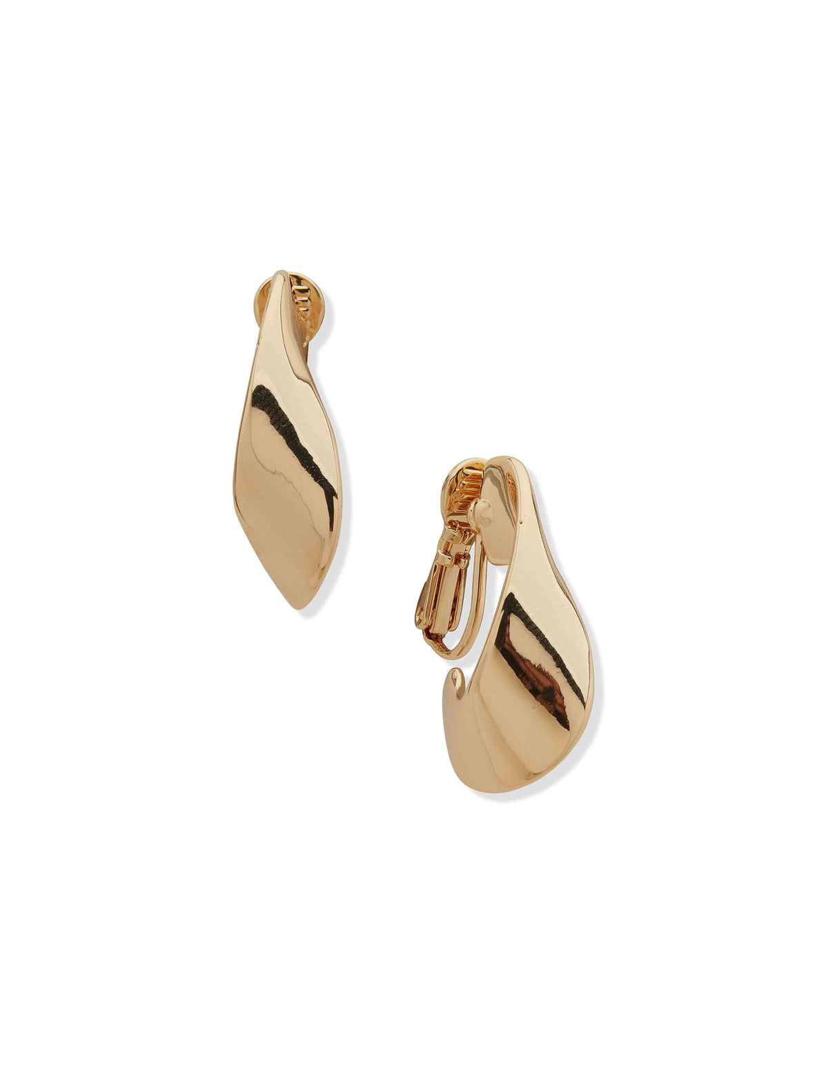 Large Twisted Hoop Earring in Gold-Tone - Anne Klein