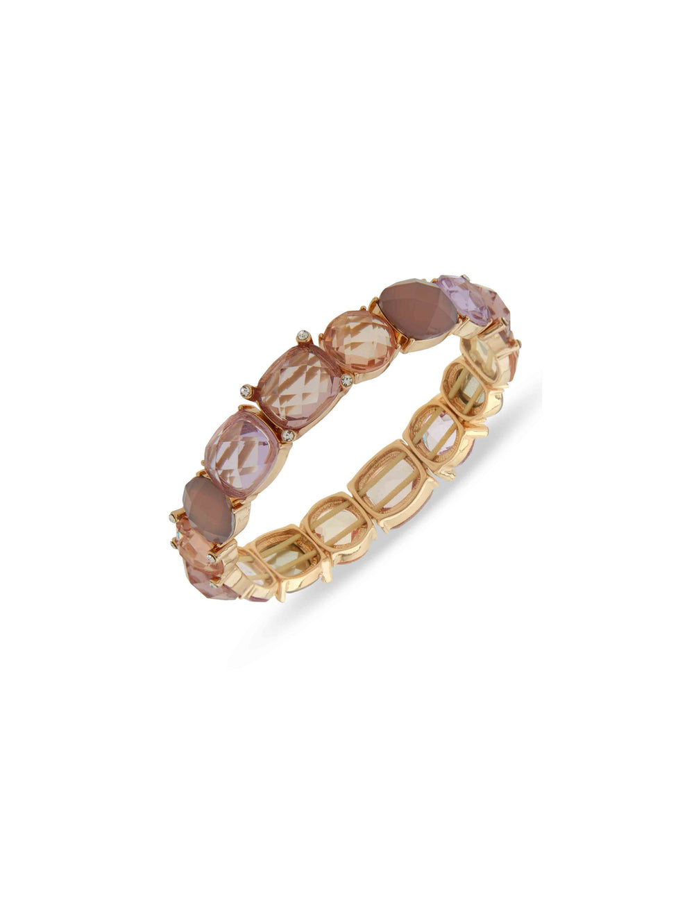 Stationed Stretch Bracelet - Purple - Anne Klein