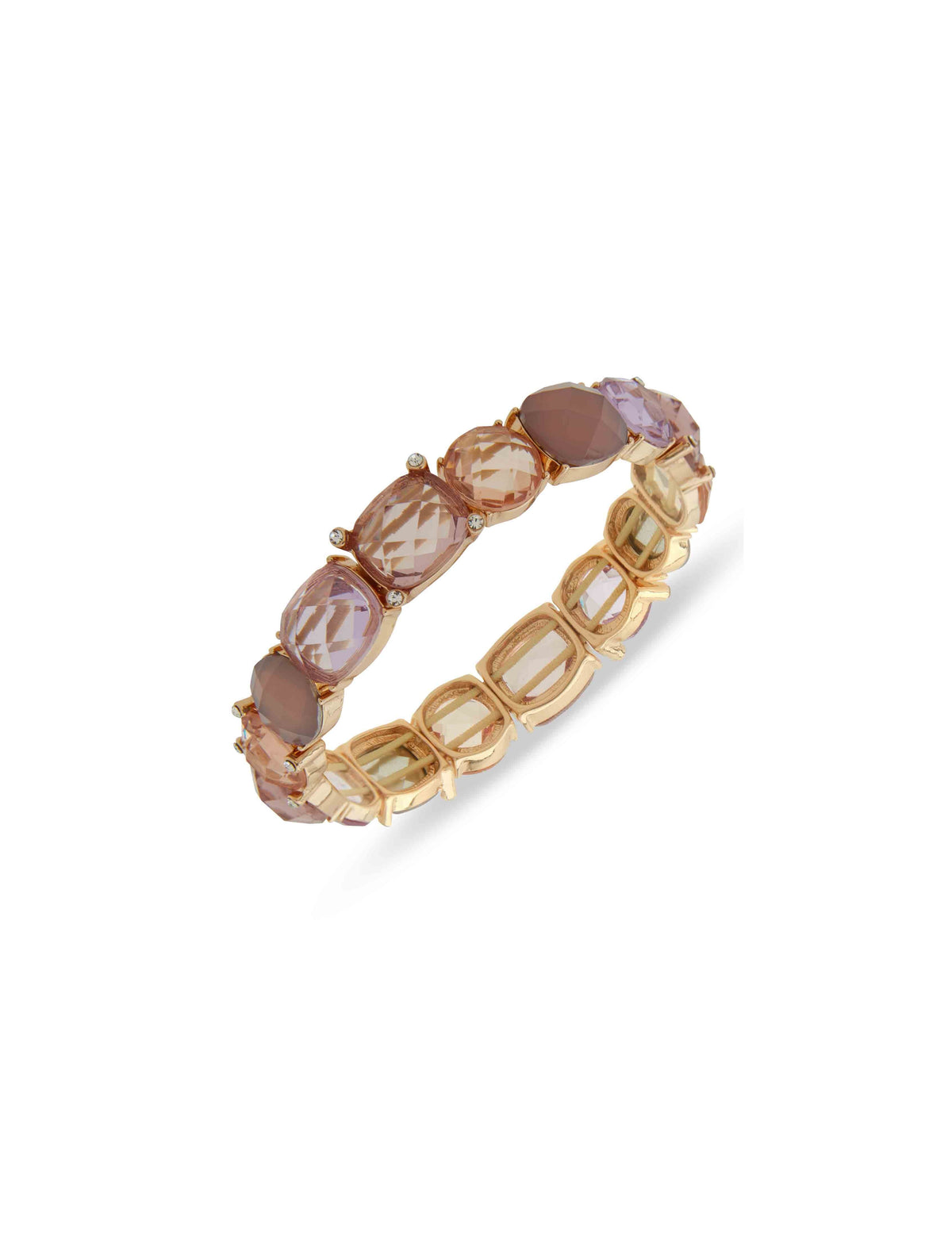 Stationed Stretch Bracelet - Purple - Anne Klein