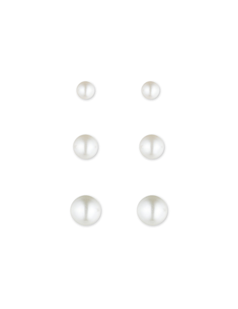 Pearl Stud Earring Set, 3 Pairs - Anne Klein