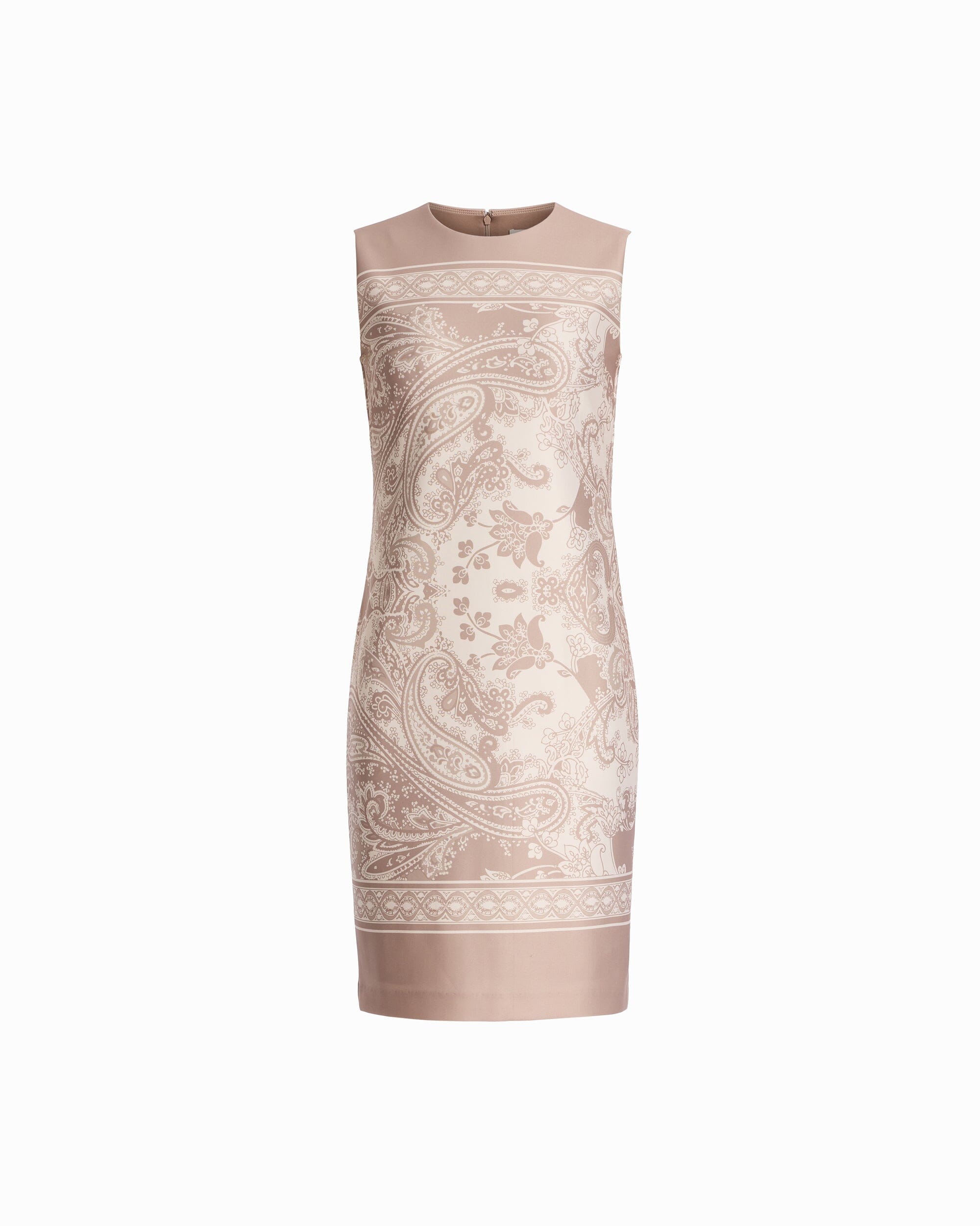 Sleeveless Sheath Dress - Anne Klein LATTE MULTI