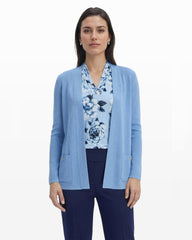 Malibu Kissing Front Cardigan - Anne Klein LAGOON