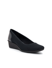 Wisher Wedges Black - Anne Klein Black Multi Fabric