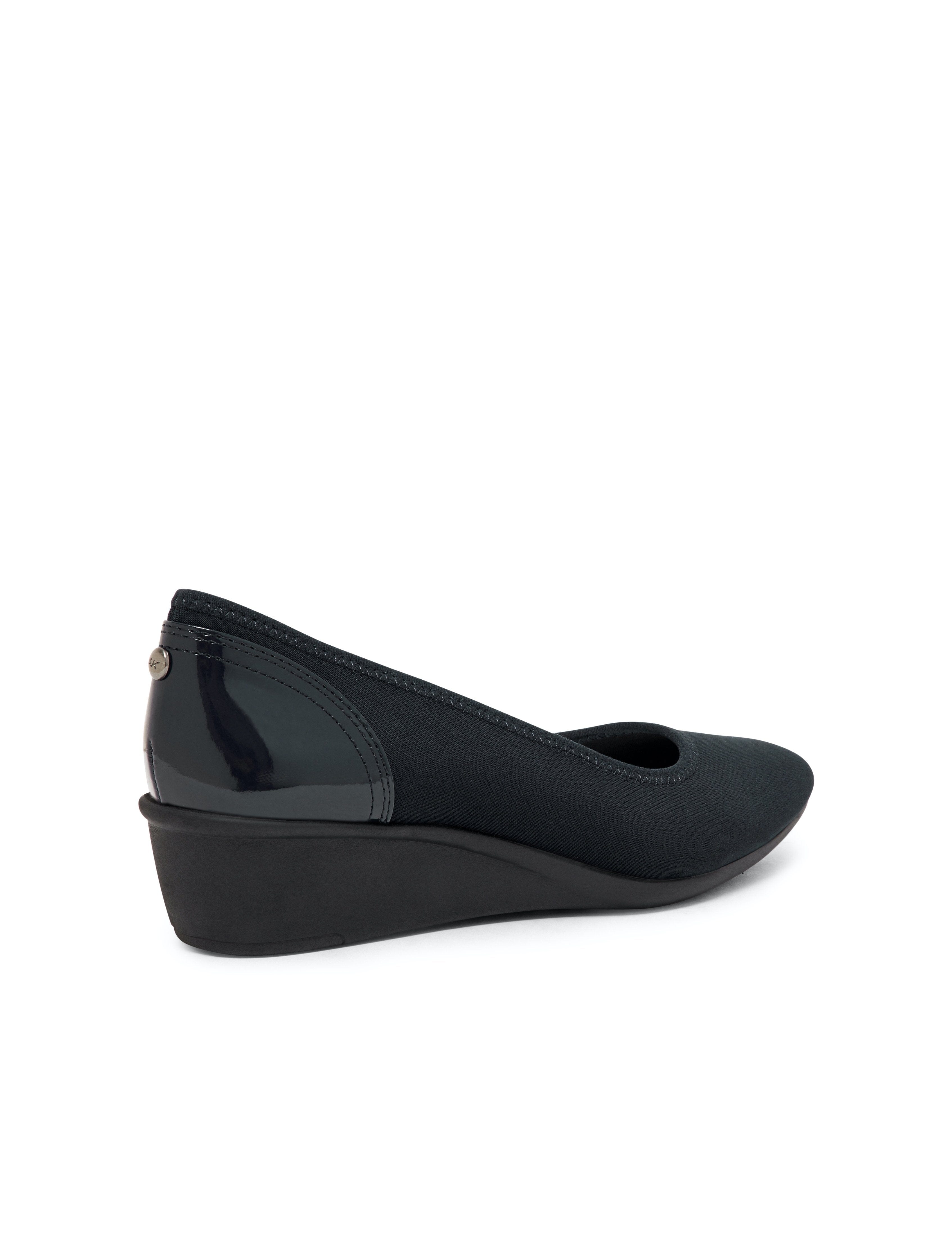 Wisher Wedges Black - Anne Klein Black Multi Fabric