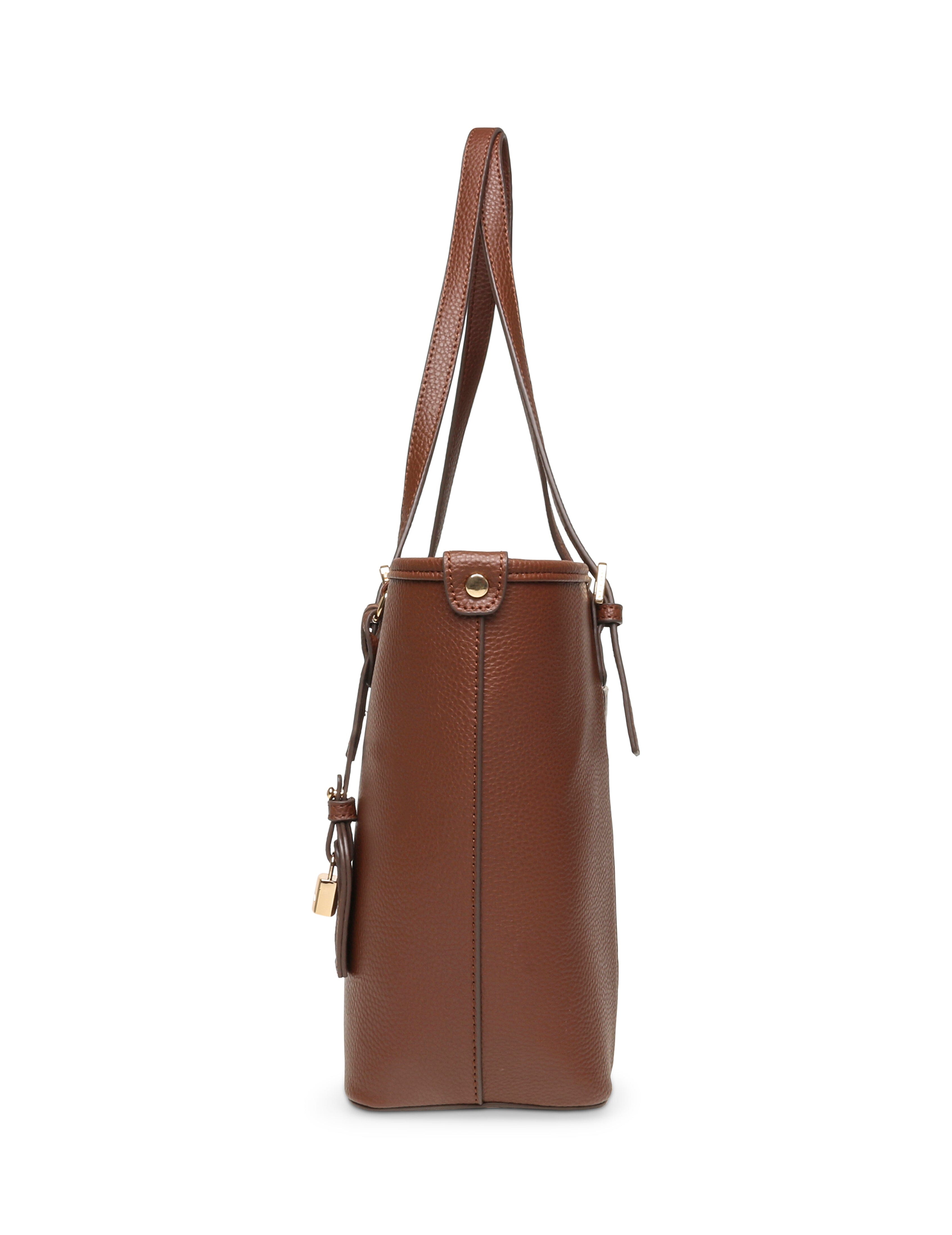 Carry All Tote in Walnut - Anne Klein Walnut