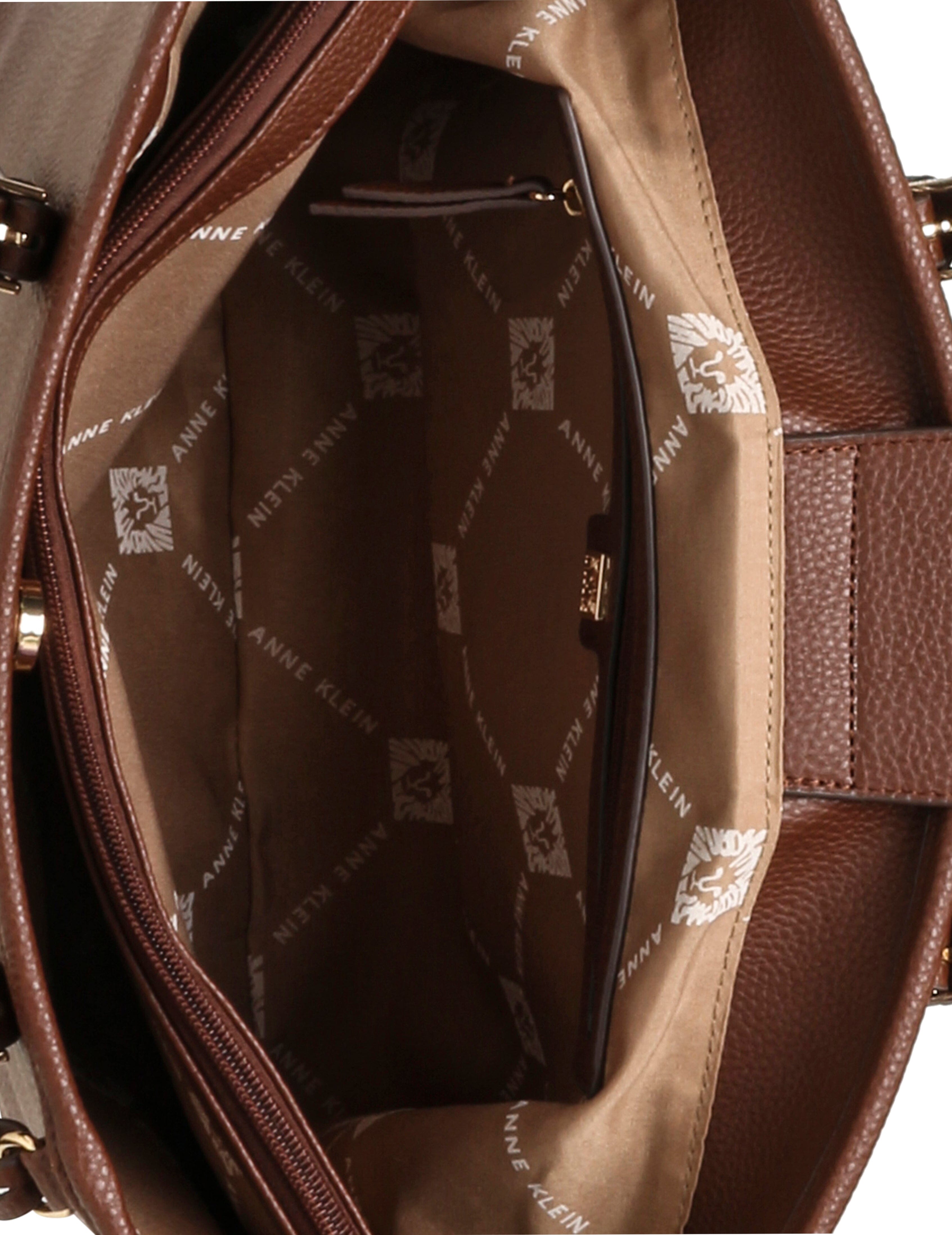 Carry All Tote in Walnut - Anne Klein Walnut