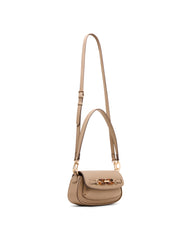 Tortoise Chain Link Shoulder Bag in Truffle - Anne Klein