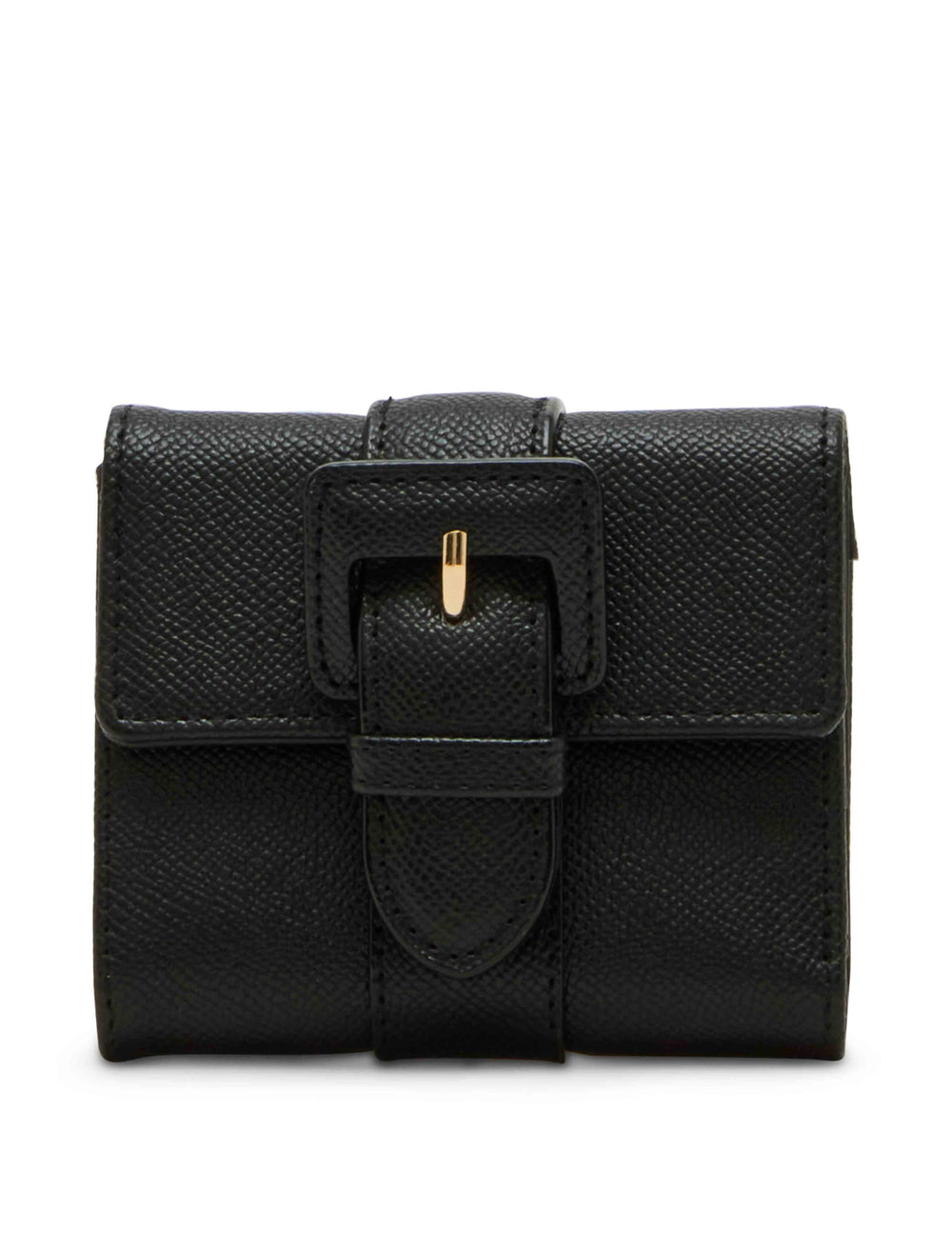Covered Buckle Flap Wallet Gift Set, New Bordeaux - Anne Klein Black