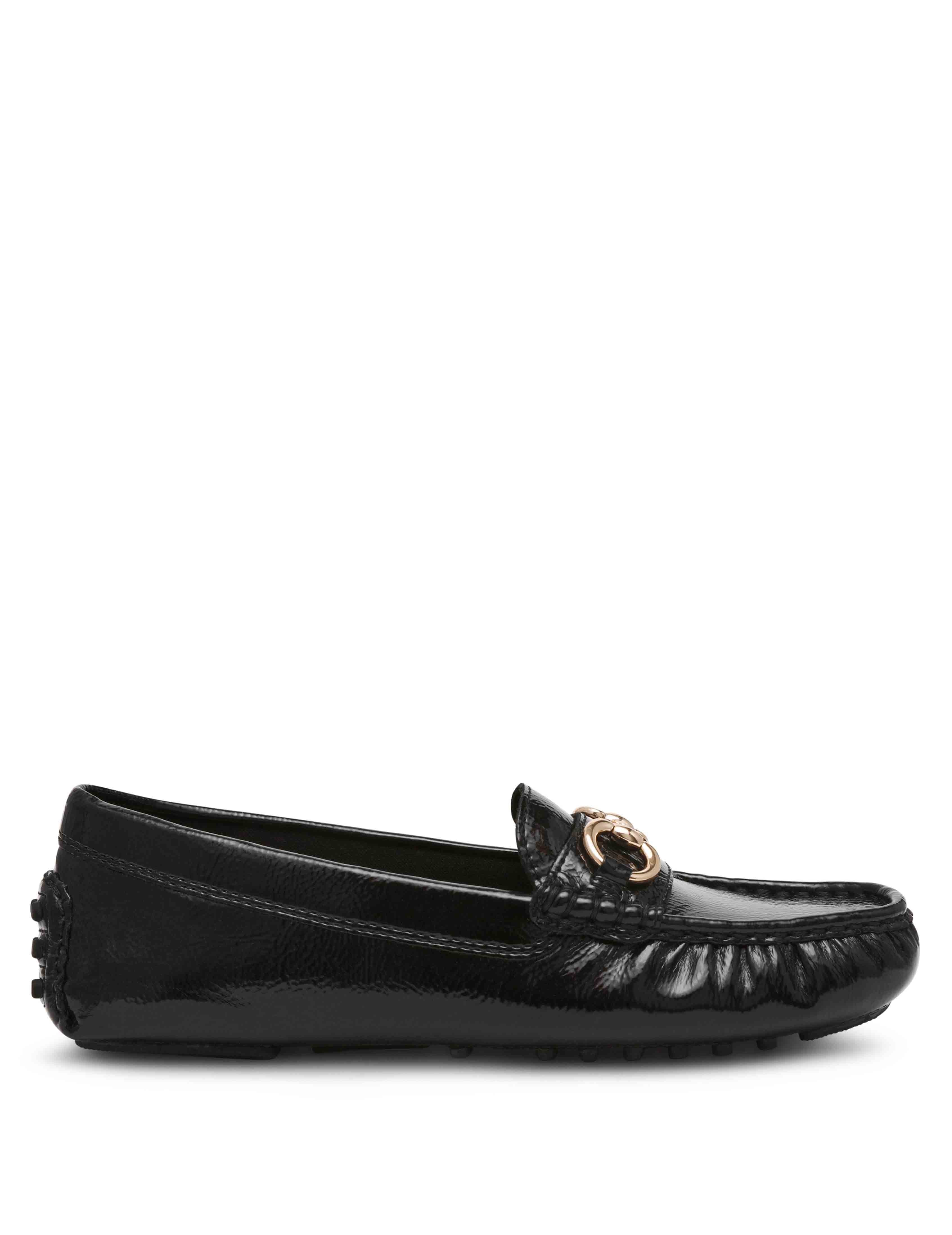 Chrystie Moccasin - Anne Klein Black Crinkle
