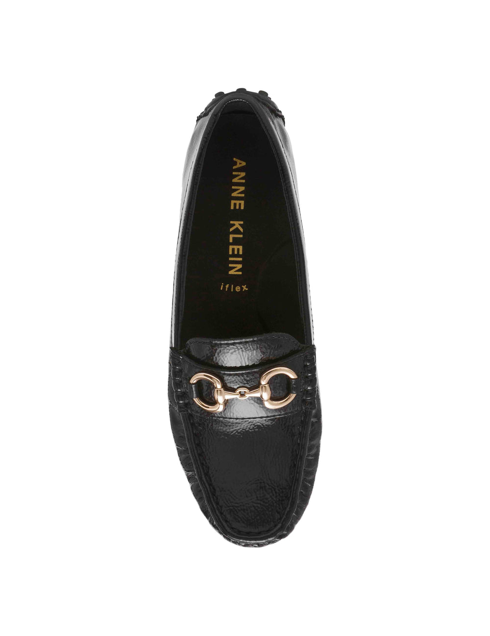 Chrystie Moccasin - Anne Klein Black Crinkle