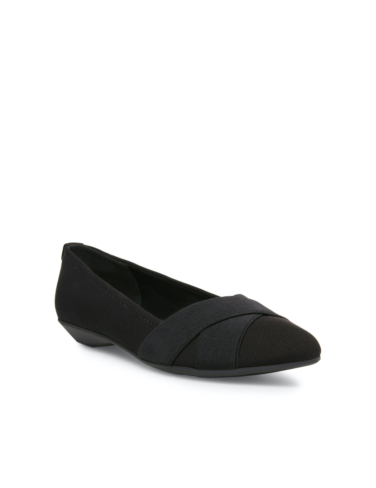 Oalise Flats Wide and Medium width - Anne Klein Black Fabric